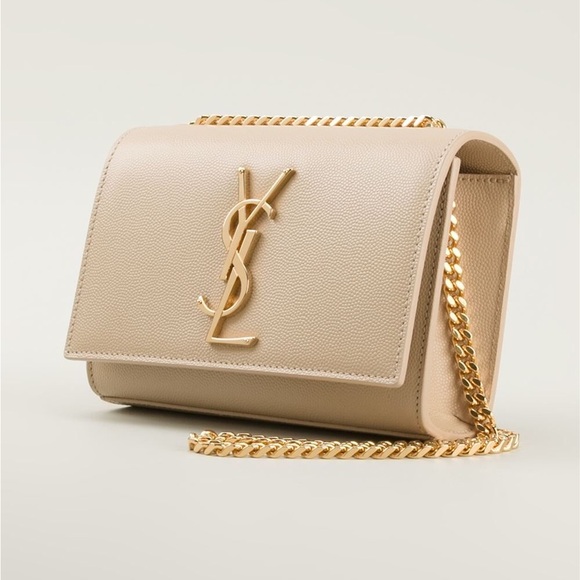 Authentic YSL Kate Saint Laurent Grain de Poudre Shoulder/Crossbody in beige - Picture 4 of 14